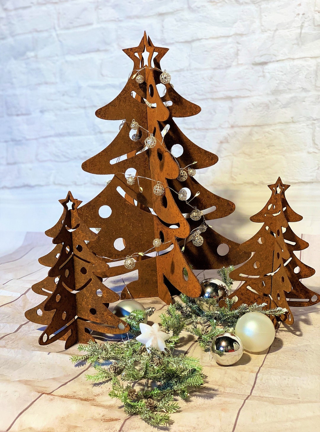 Weihnachtsbaum, Rost, Deko, Garten, steckbar, Tannenbaum, Weihnachten