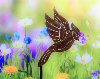 Garden decoration bird rust, noble rust, Easter, spring, gift