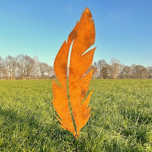 Patina spring XL, garden stakes, garden decoration, leaf, rust decoration, spring decoration