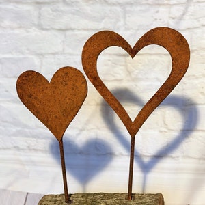 Edelrost Herz zum Stecken, Gartendeko, Blumentopfdeko, Rost, Muttertag, Herz aus Metall, Deko, Geschenkidee, Terrasse