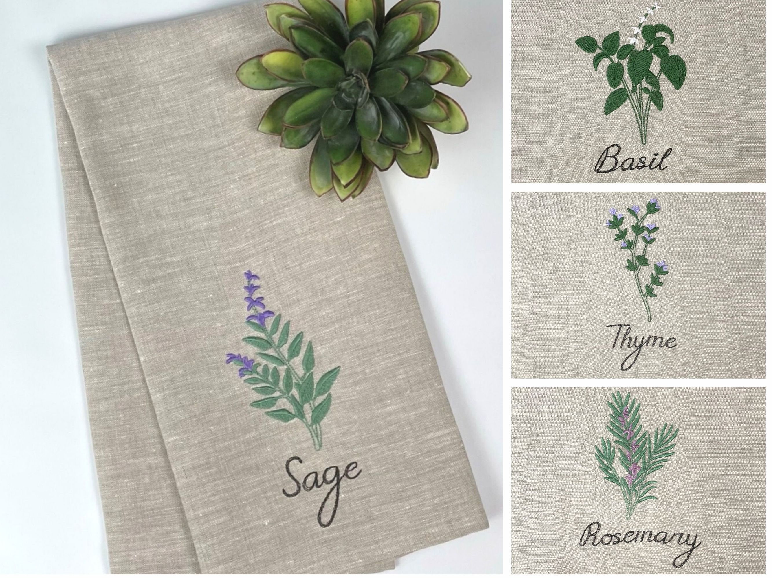 Herb Plant Rug Set- Sage/Parsley/Bay Leaves/Rosemary/Basil/Oregano Kitchen  Rugs with Runner, Kitchen Mat Set of 2, Kitchen Decor Accessories Things