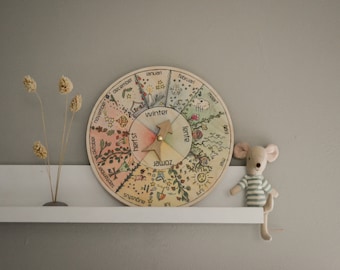 Color wooden year wheel