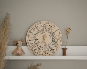 Wooden year wheel (natural)