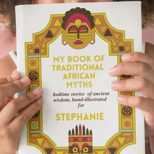 AFRICAN LEGENDS: Personalized Book for Baby, Personalized Gift, First Birthday present, Custom bedtime stories | hardback cover