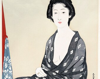 Goyō Hashiguchi Japanese Art Print | Woman in Summer Clothing