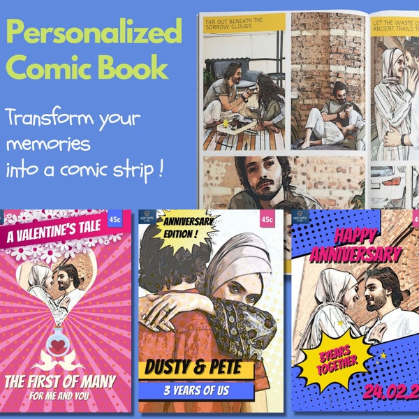 Personalized Comic Book Husband Gift | Husband Valentine's Day Gift | Anniversary Husband Gift | Husband Birthday Gift