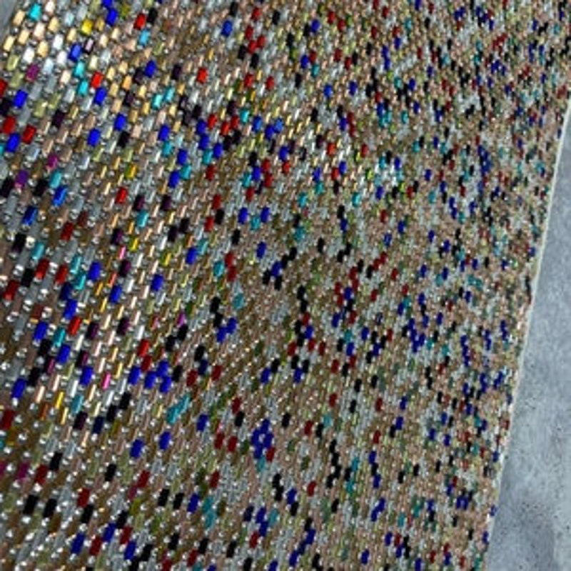 Strasskette 10m Gold AB | 3mm Strassbesatz Zum Basteln | Glitzer Kleidung Dekoration | Für Brautkleider & Schmuck