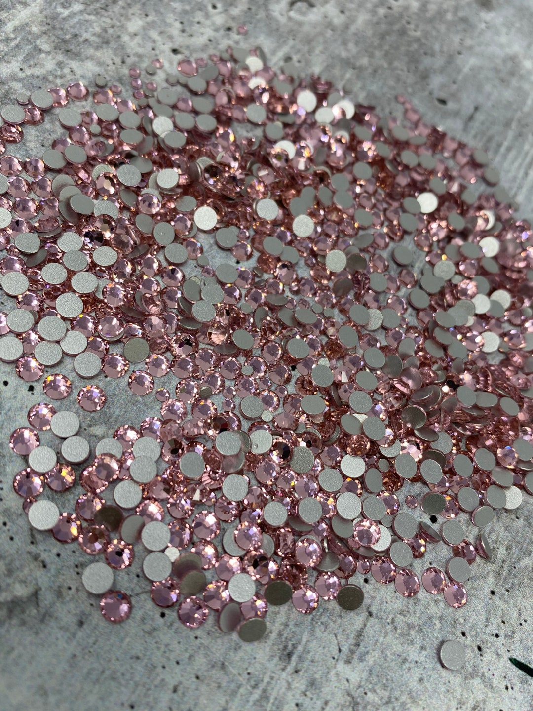 Light Pink Rhinestone Glass Rhinestones