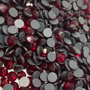 Crimson Hot Fix Rhinestones, wholesale loose crystal, SS16, SS20, SS30, Great For Jewelry Making, Diy Projects, Embellishments, Bling.