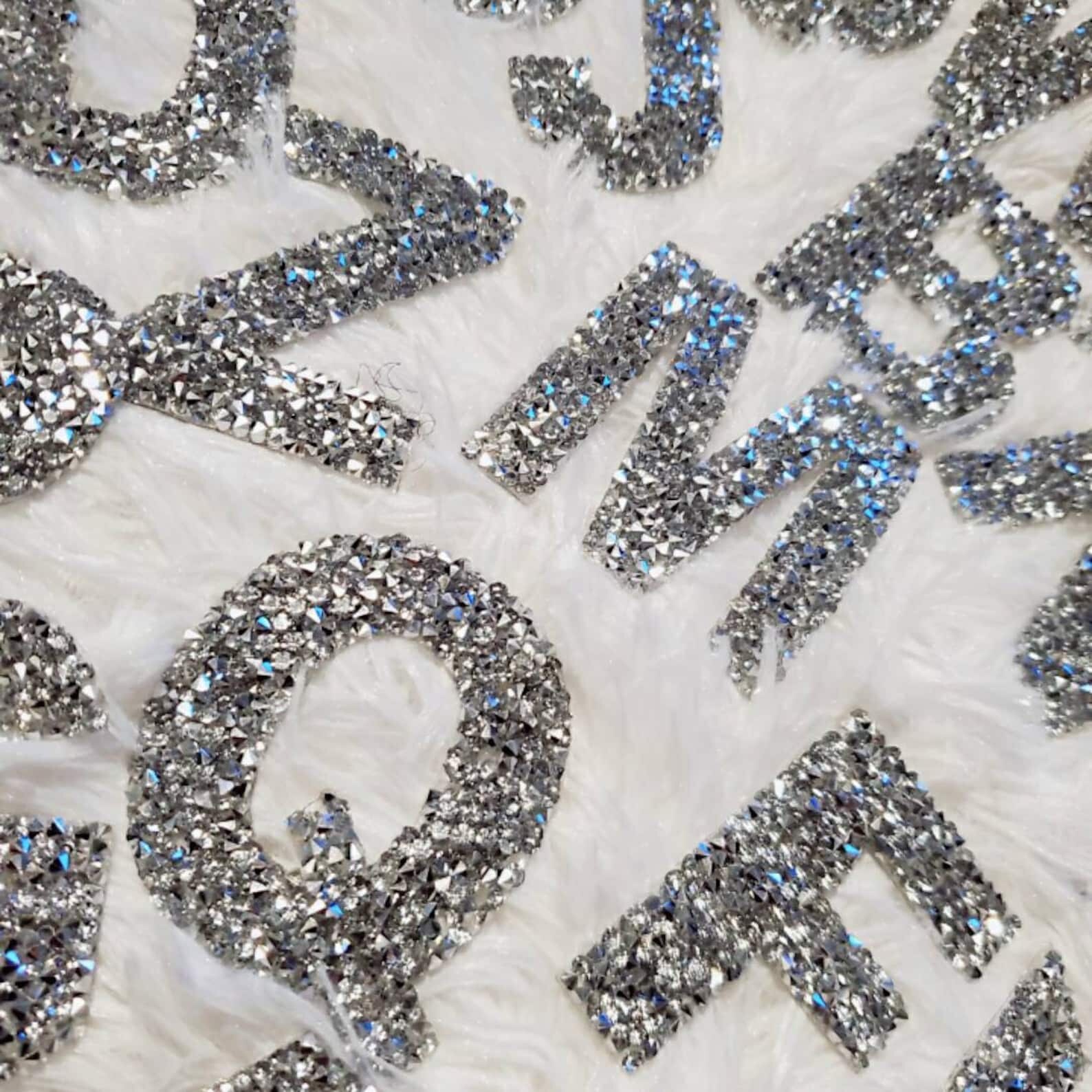 Rhinestone Iron on Letters, Iron on Letters, Rhinestone Letter