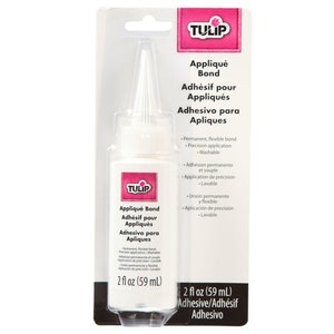 Craft Adhesive: Liquid Bond for Patches, Tulip Applique Bond 2 fl. oz., Durable Adhesive For Scouts, Motorcycle Club, Cheer and Pom Badges