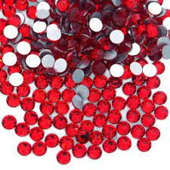 Glass Rhinestones red Non-hotfix Sizes SS6 | Etsy