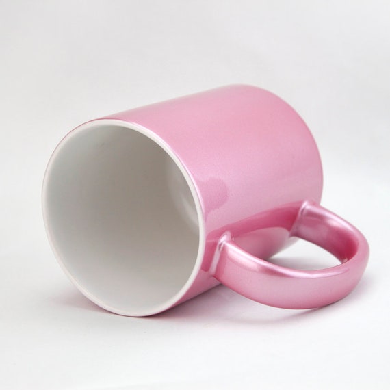 Metallic Pink Ceramic Sublimation Coffee Mug - 11oz. (36/case) - OVERSTOCK