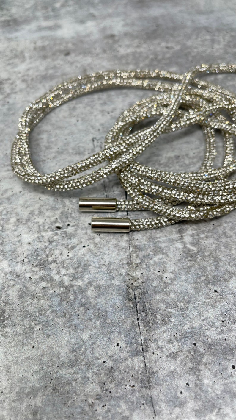 Exclusive, 2-pc Set, Shiny Crystal Rhinestone Rope, Diamond Bling ...