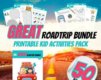Juegos para viajes por carretera: Paquete de actividades imprimibles para niños (Descarga en PDF)