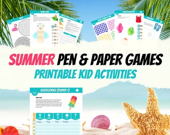 Juegos de verano para niños imprimibles: Actividades para las vacaciones con lápiz y papel (PDF)