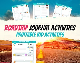 Diario de viaje por carretera: Planificador de actividades para vacaciones infantiles (PDF)