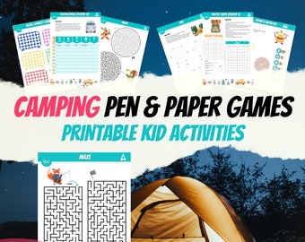 Juegos de campamento imprimibles: Actividades para niños en vacaciones familiares (PDF)