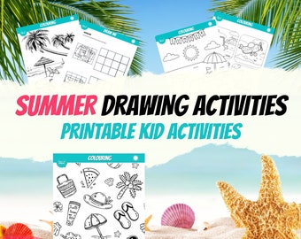 Dibujos para colorear de vacaciones de verano: Dibujo para niños (PDF)