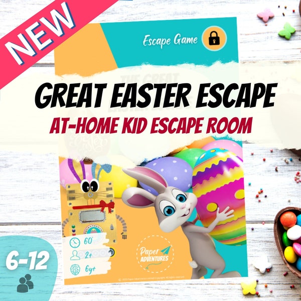 Easter Escape Room kit for kids | Great Easter Escape | Family printable game & Escape room kit for kids | DIY Easter egg hunt game