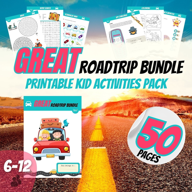 Road Trip Games: Kids Printable Activity Bundle (PDF Download) - Etsy