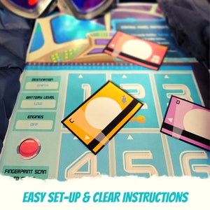 Space Escape Room for kids "Great Space Escape" | Family printable game & kid escape room DIY kit | Home Galaxy spaceship birthday game - control room puzzle