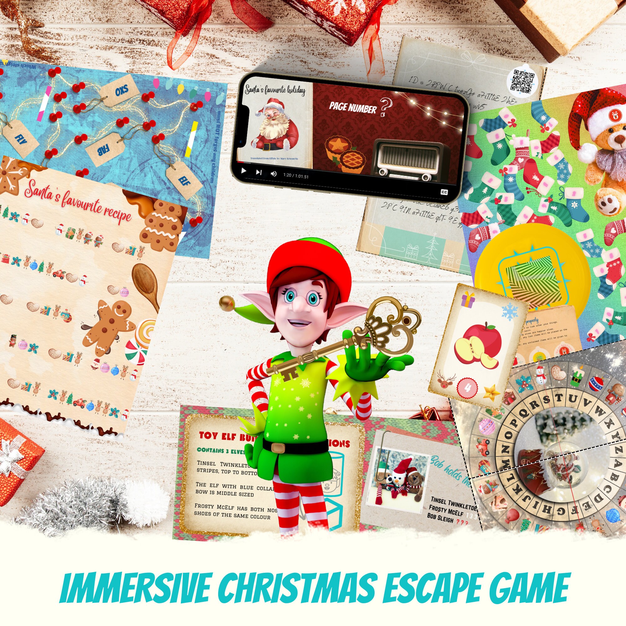 Christmas Escape Room Game DIY Printable Kit Escape Game for - Etsy