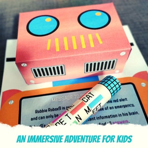 Space Escape Room for kids "Great Space Escape" | Family printable game & kid escape room DIY kit | Home Galaxy spaceship birthday game - Robot puzzle