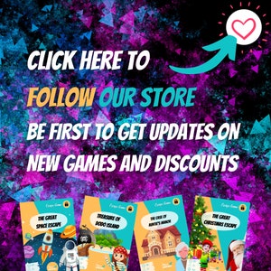 Space Escape Room for kids "Great Space Escape" | Family printable game & kid escape room DIY kit | Home Galaxy spaceship birthday game - follow paper adventures paperadventuresstore