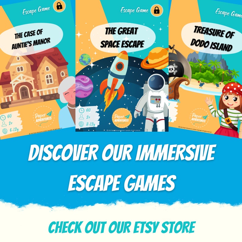 Printable Birthday Games Bundle Family Printable Game & Kid Escape Room ...