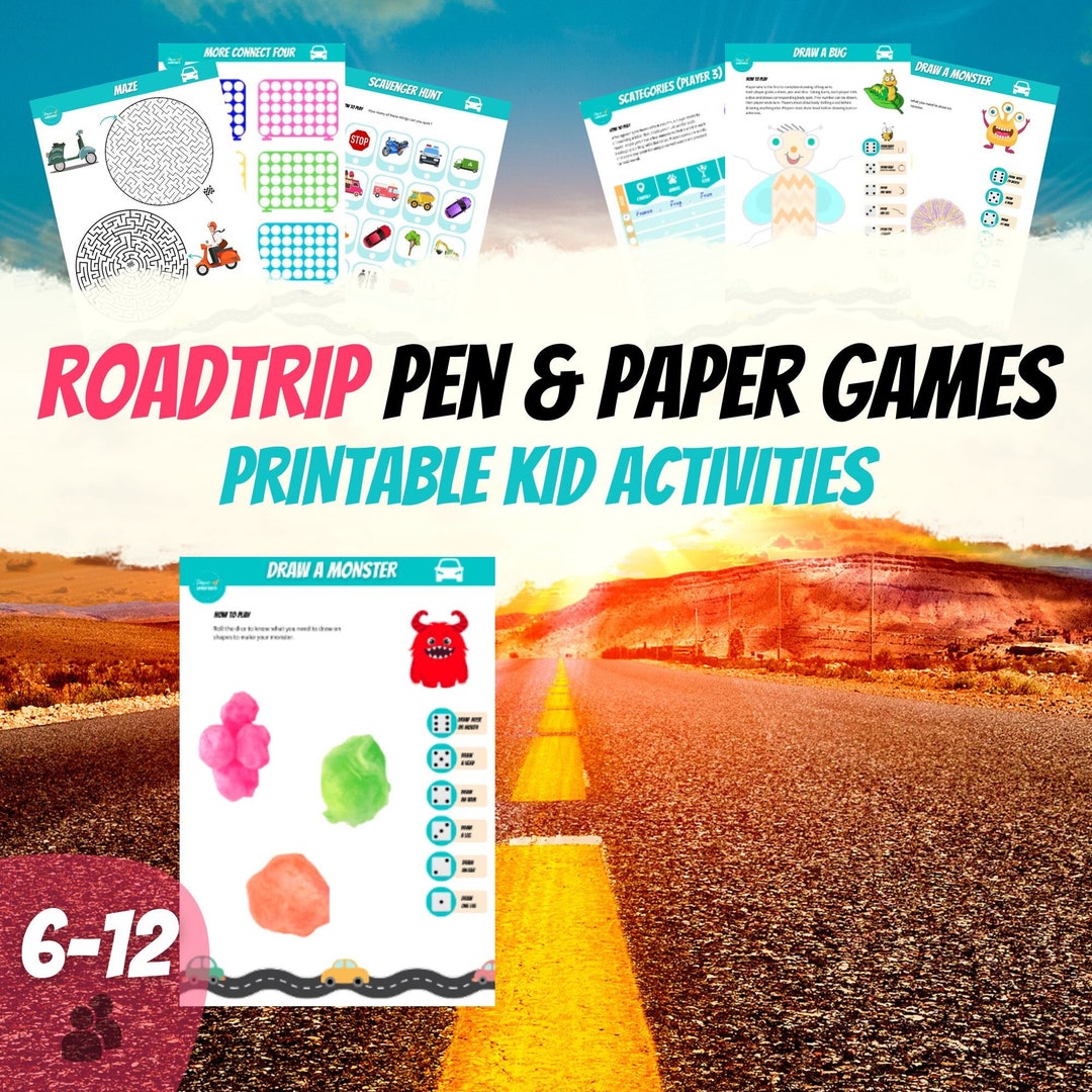 Road Trip Games Printable: Family Vacation Kid Activities (PDF) - Etsy