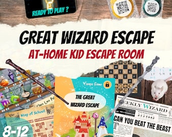 Kit de Escape Room para Magos: Juego familiar imprimible (Descarga digital)