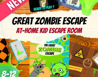 Kit de escape de zombis para Halloween: Juego imprimible para toda la familia (PDF)