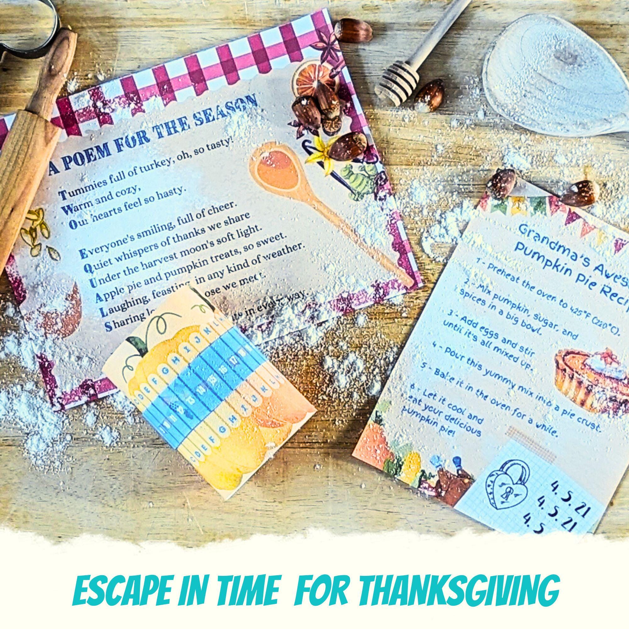 Thanksgiving Escape Room Kit: Family Holiday DIY Printable Game - Etsy