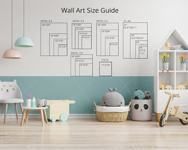 Wall Art Size Guide Frame Size Guide Print Size Guide Etsy Canada