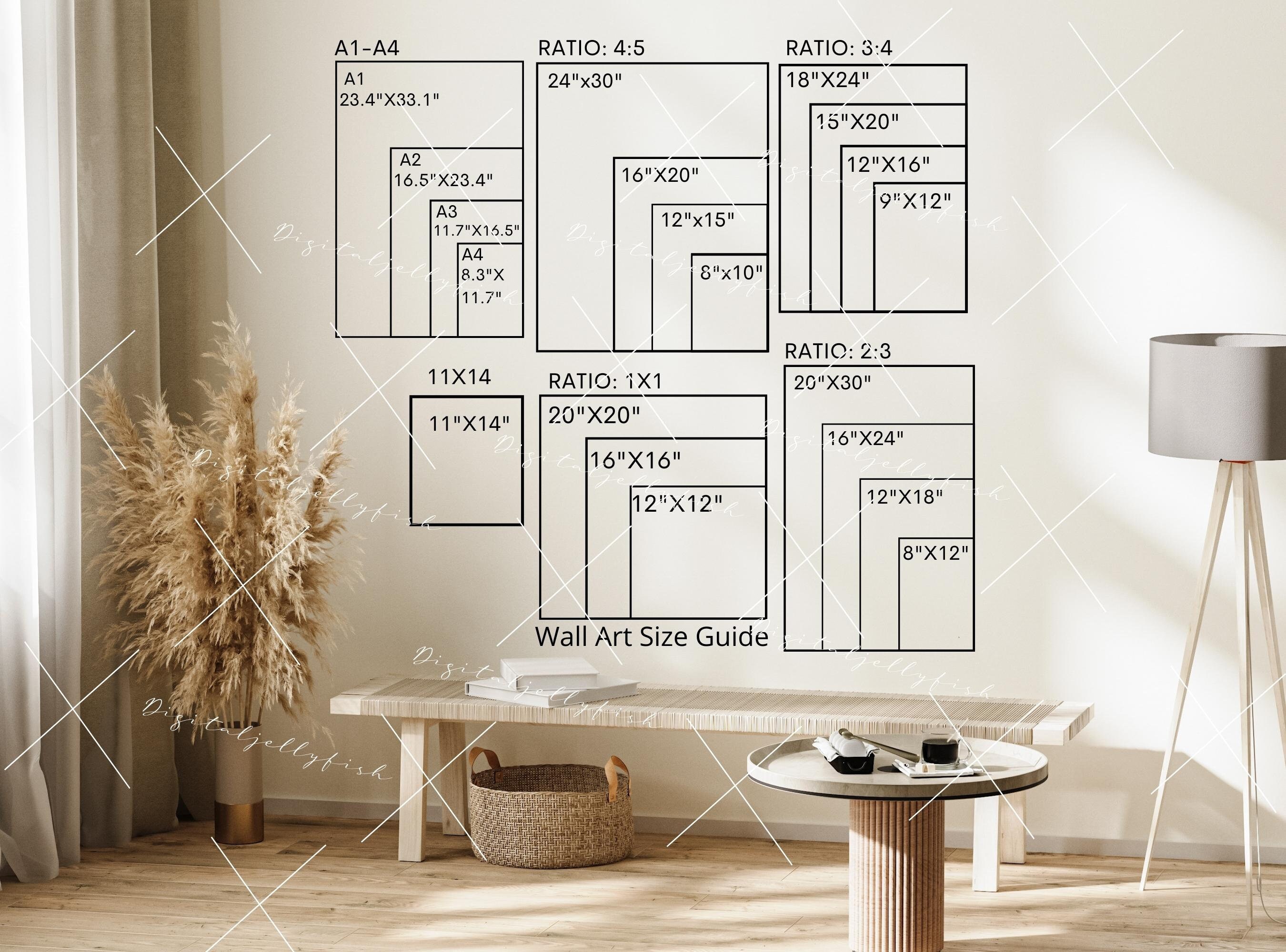 Wall Art Size Guide Frame Size Guide Print Size Guide Etsy Australia