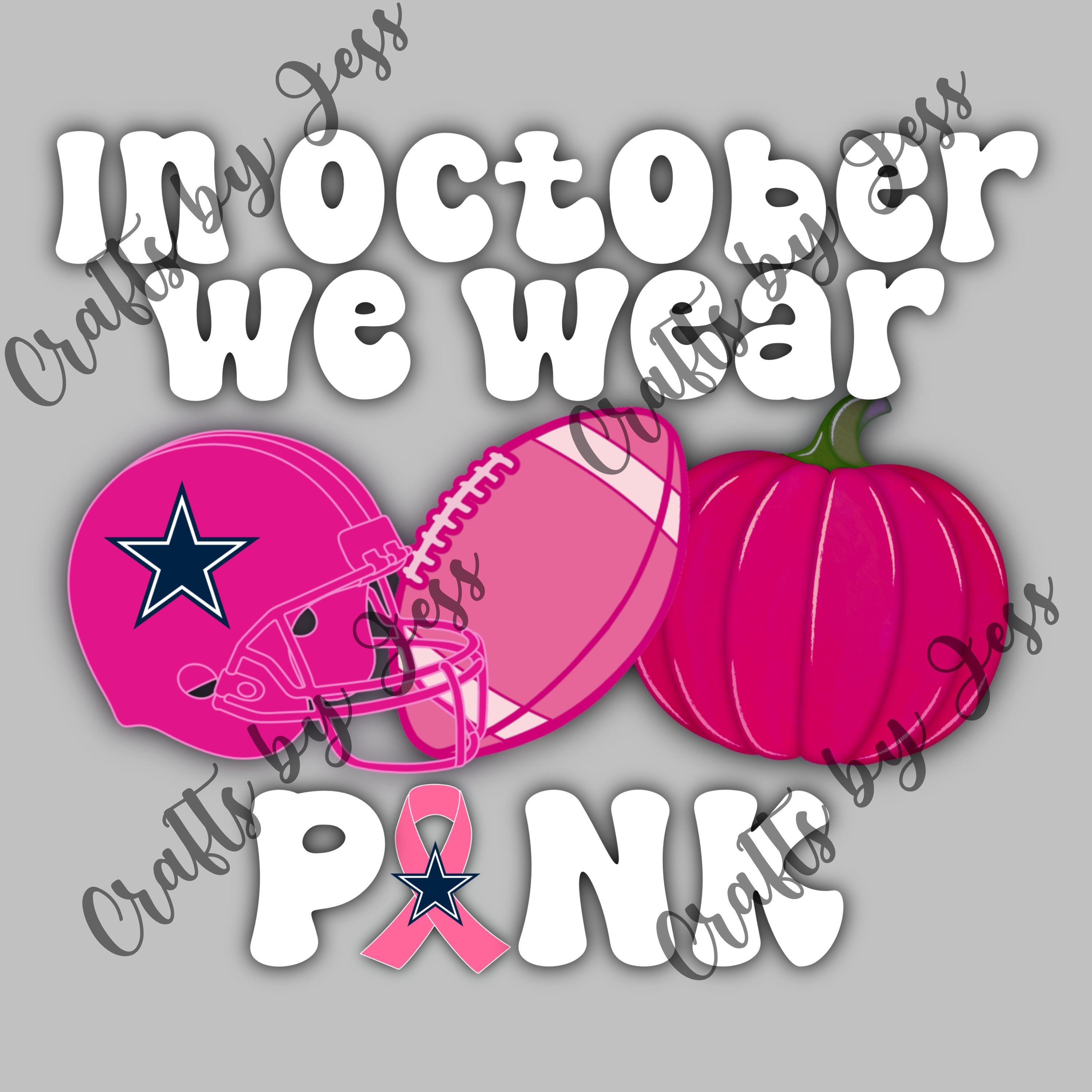 Dallas Cowboys Football Breast Cancer Awareness PNG Transparent Background