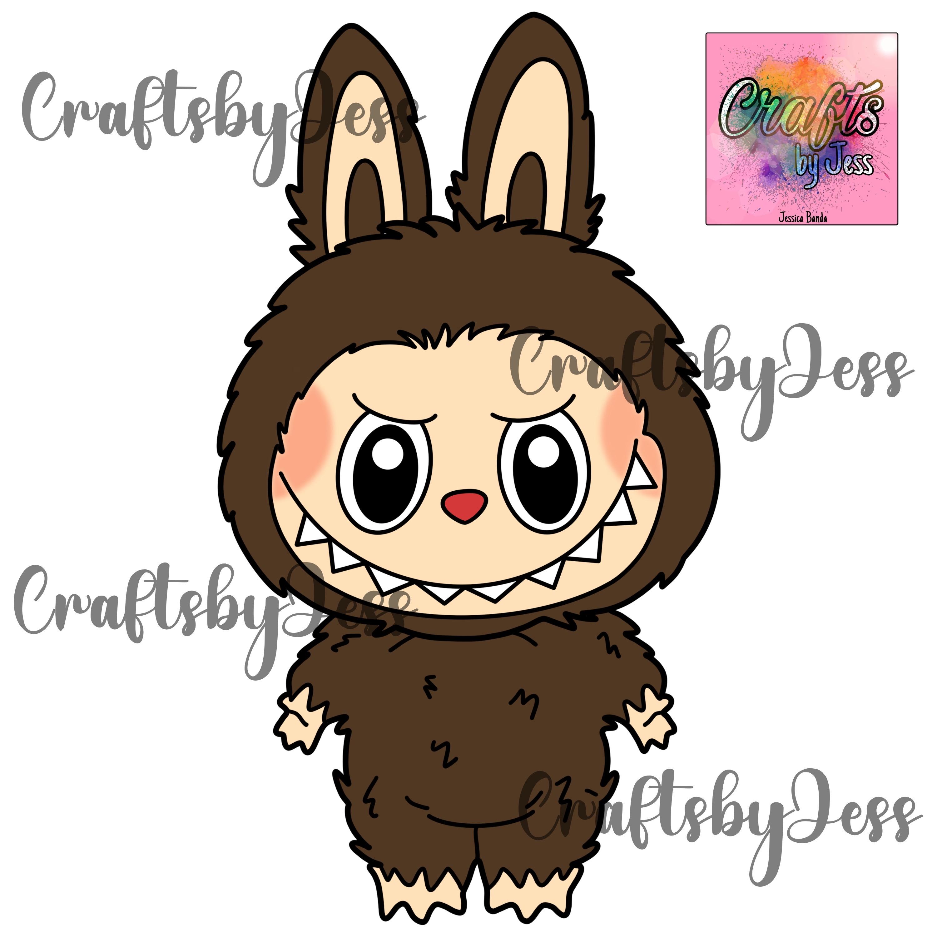 Chestnut Cocoa Labubu PNG Transparent Background