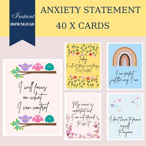 Affirmationskarten, Angst überwinden, Vertrauen aufbauen, druckbare positive Botschaften für emotionales Wohlbefinden, stärkendes Vertrauen und Positivität