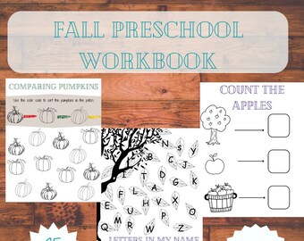 Herfstwerkboek voor voorschoolse educatie