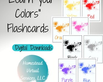 Leer je kleuren-flashkaartenset