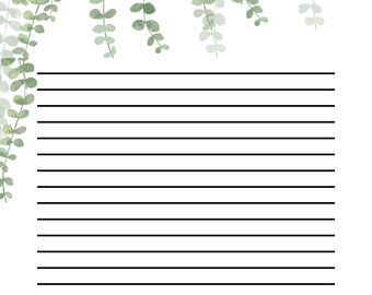 Eucalyptusnotities, digitale download, notities, kantoor, organisatie