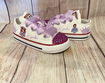 Princess Sofia personalized converse shoes, many sizes