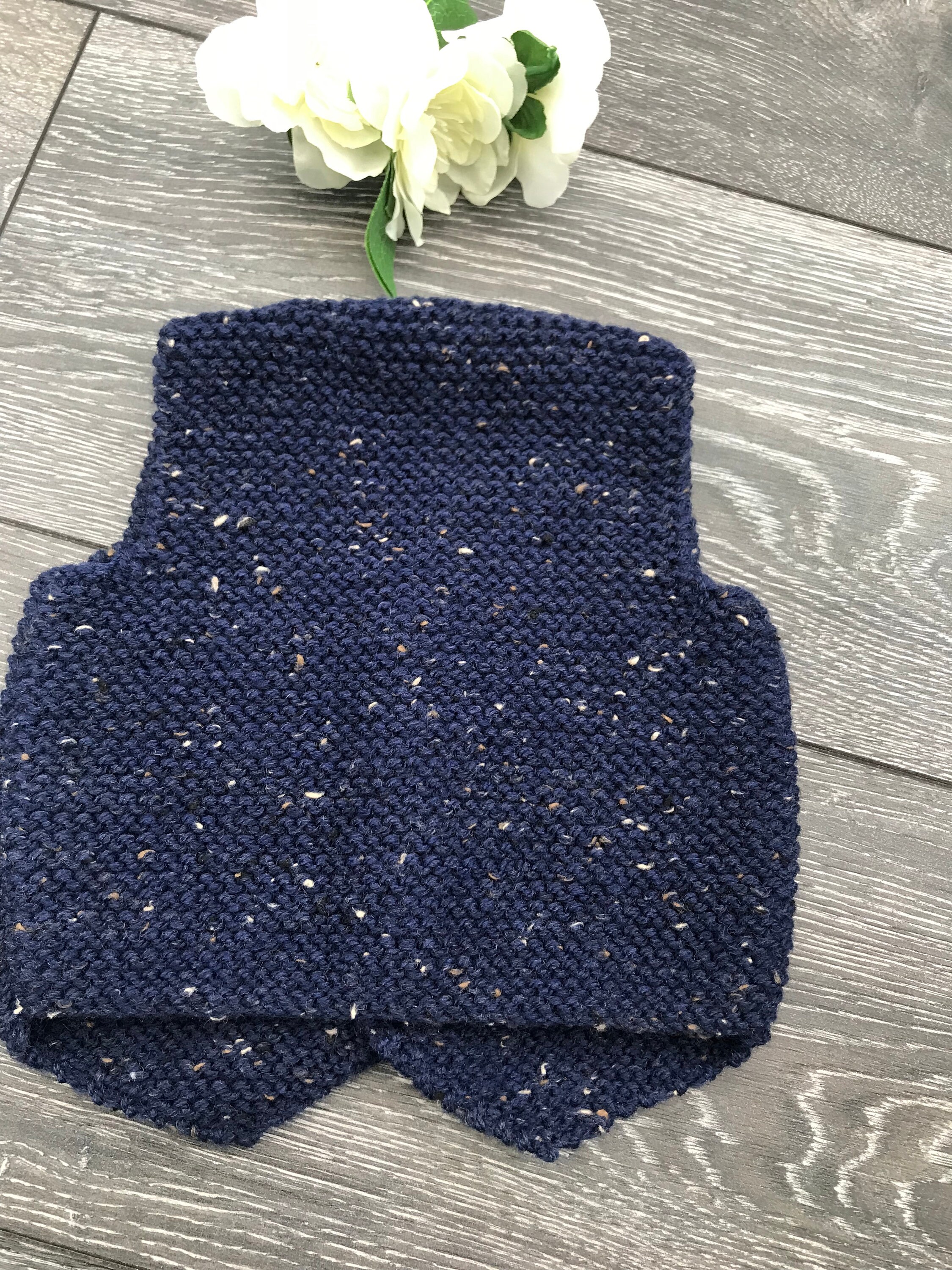 Baby Boy Waistcoat Hand Knit in Two Shades of Blue Aran Yarn Etsy UK