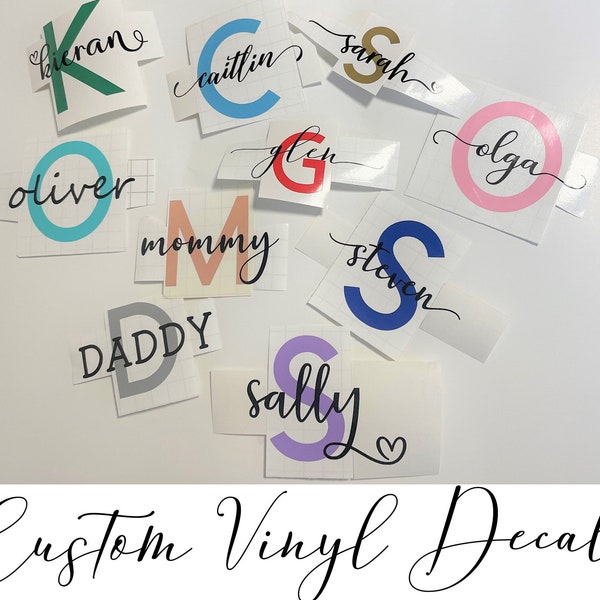 Custom Permanent Vinyl Decals | Great for Glassware such as Mugs, Wine Glasses, Tumblers, Plastic Cups | Permanent Adhesive | Gift Idea