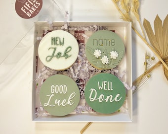 New Job Cookies | Congratulations Cookies | Well Done Cookies | Gift Note | Work Colleague |  New Job Gift | Co Worker | Leaving Present