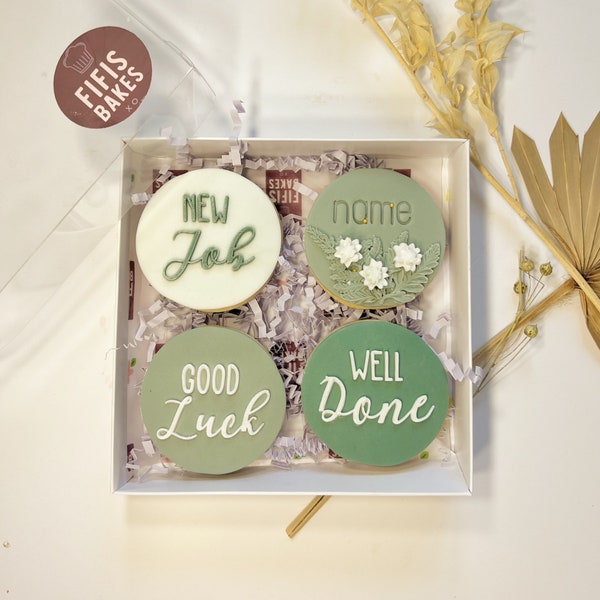 New Job Cookies | Congratulations Cookies | Well Done Cookies | Gift Note | Work Colleague |  New Job Gift | Co Worker | Leaving Present