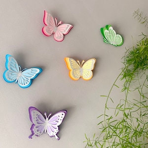 Butterflies, Wall Decoration, 3D paper butterflies, Wall stickers, Birthday decor, Nursery decor