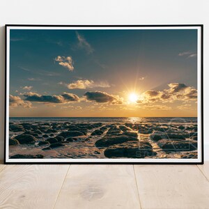 Digital Print, Wall Art , Photo of the Sunset on the Beach