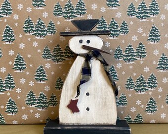 Snowman Rustic Country Seasonal Decoration